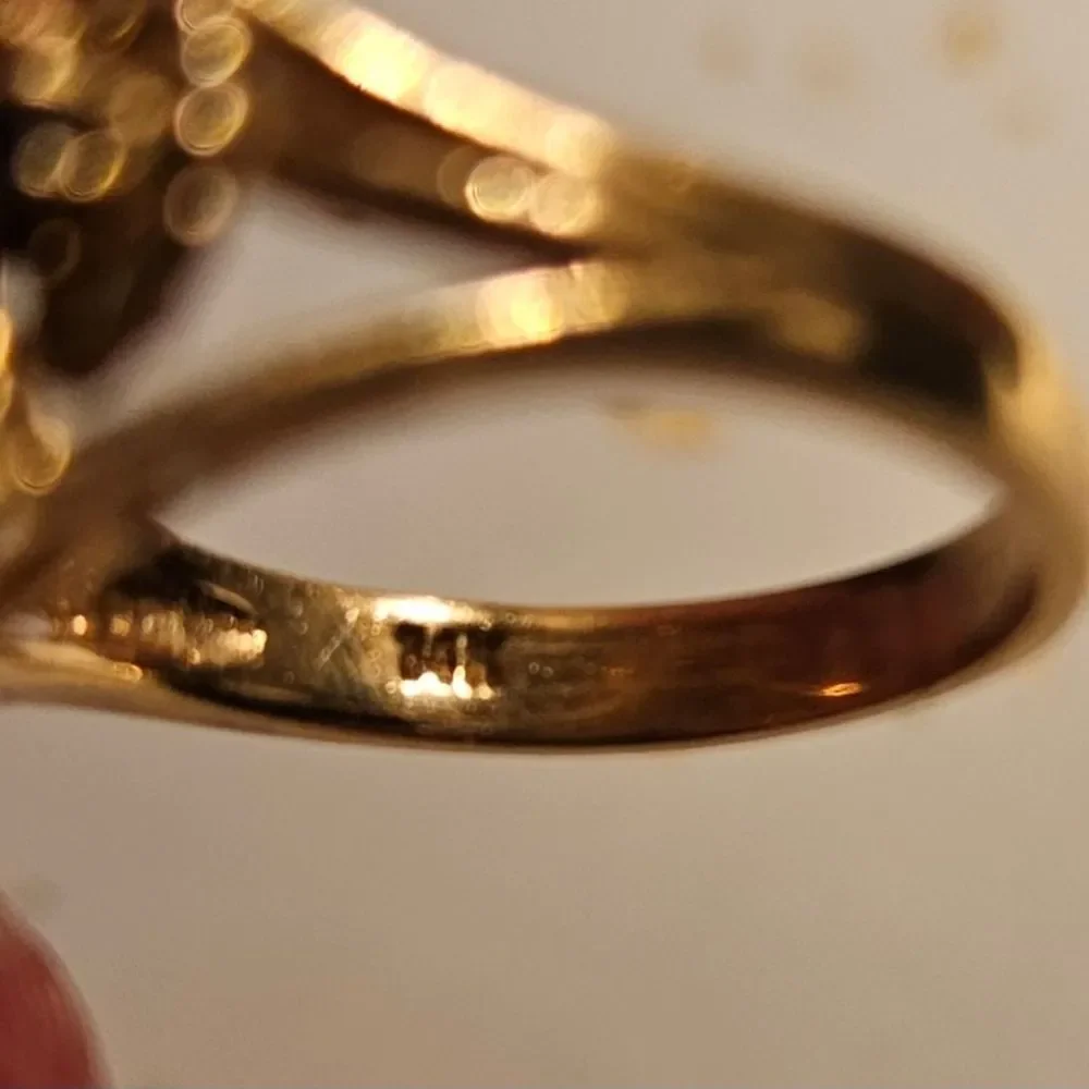 14k Gold Sapphire & Diamond Cocktail Ring